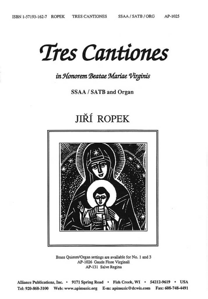 Tres Cantiones in Honorem Beatae M Virginem